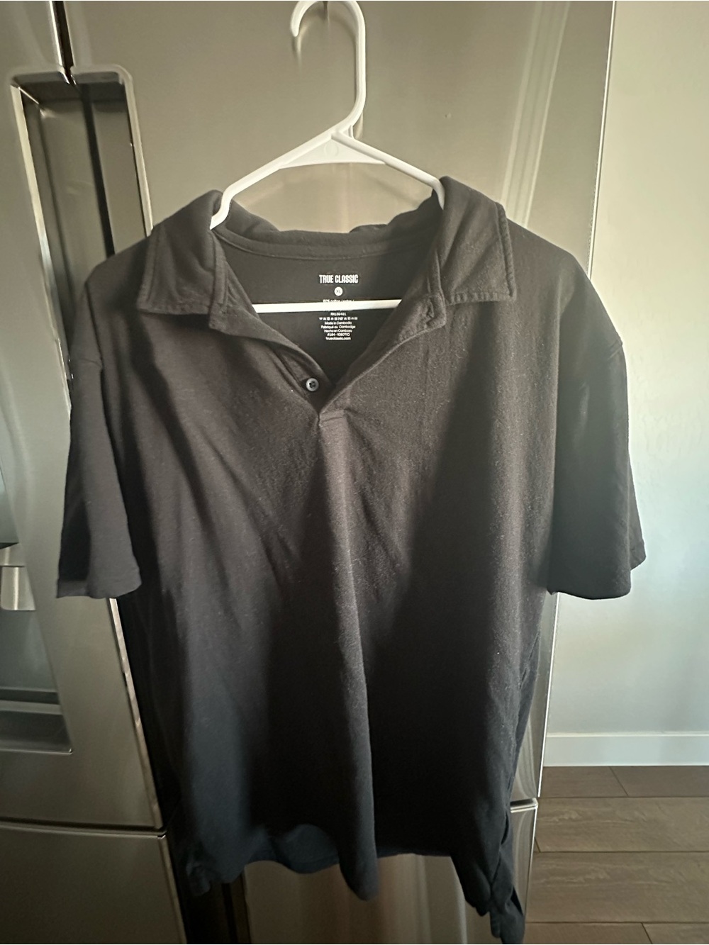 Men's Black Polo Shirt with Classic Collar